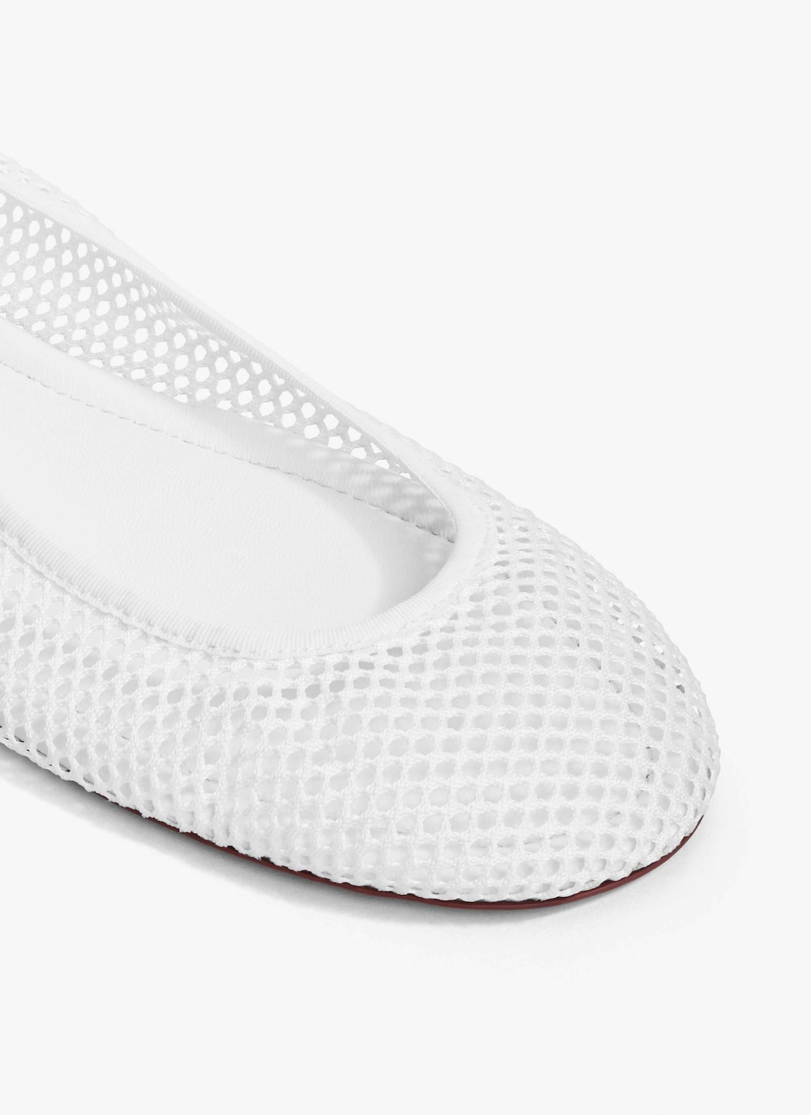 LOW VAMP BALLET FLATS IN FISHNET ALAÏA WHITE LOW VAMP BALLET FLATS IN FISHNET